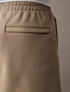 Double Rib Knit Monogram Embroidery Short, Vintage Khaki, hi-res