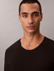 CK Black Cotton Stretch Tee, Black, hi-res