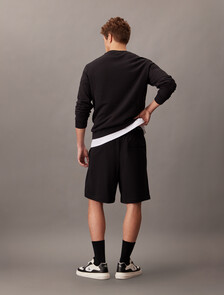Terry Monogram Shorts, Black, hi-res