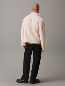 Relaxed Bouclé Wool Jacket, Moonbeam, hi-res