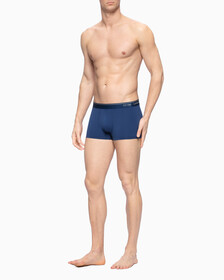 CK One Print Micro Low Rise Trunks, Perth Blue, hi-res