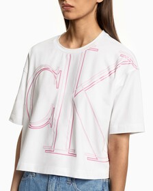ILLUMINATED CK TEE, Bright White, hi-res