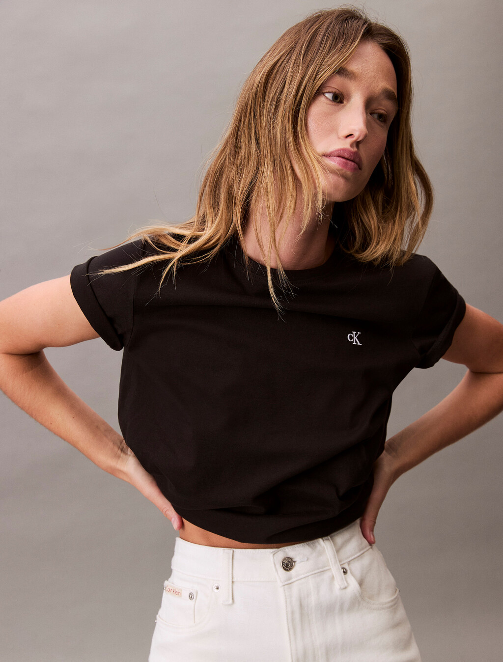 Archive Jersey Crewneck Tee, Black, hi-res