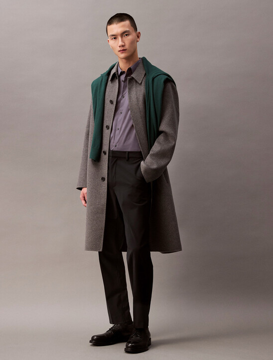 Wool Blend Elastic Classic Trouser