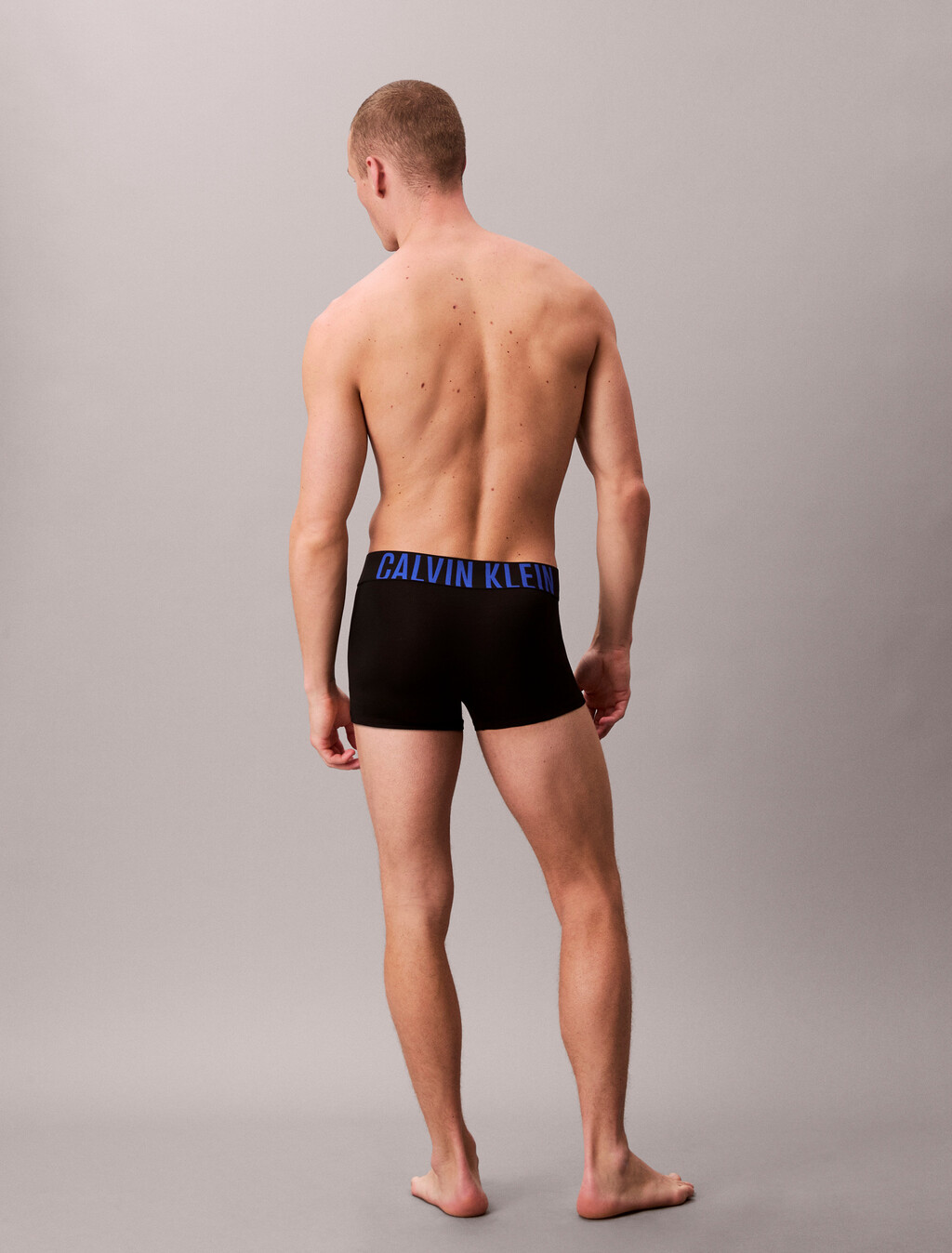 Intense Power Microfiber Stretch 3-Pack Low Rise Trunk, BLACK BODIES W/ WHITE/ROYALTY/TURBULENCE LOGO, hi-res
