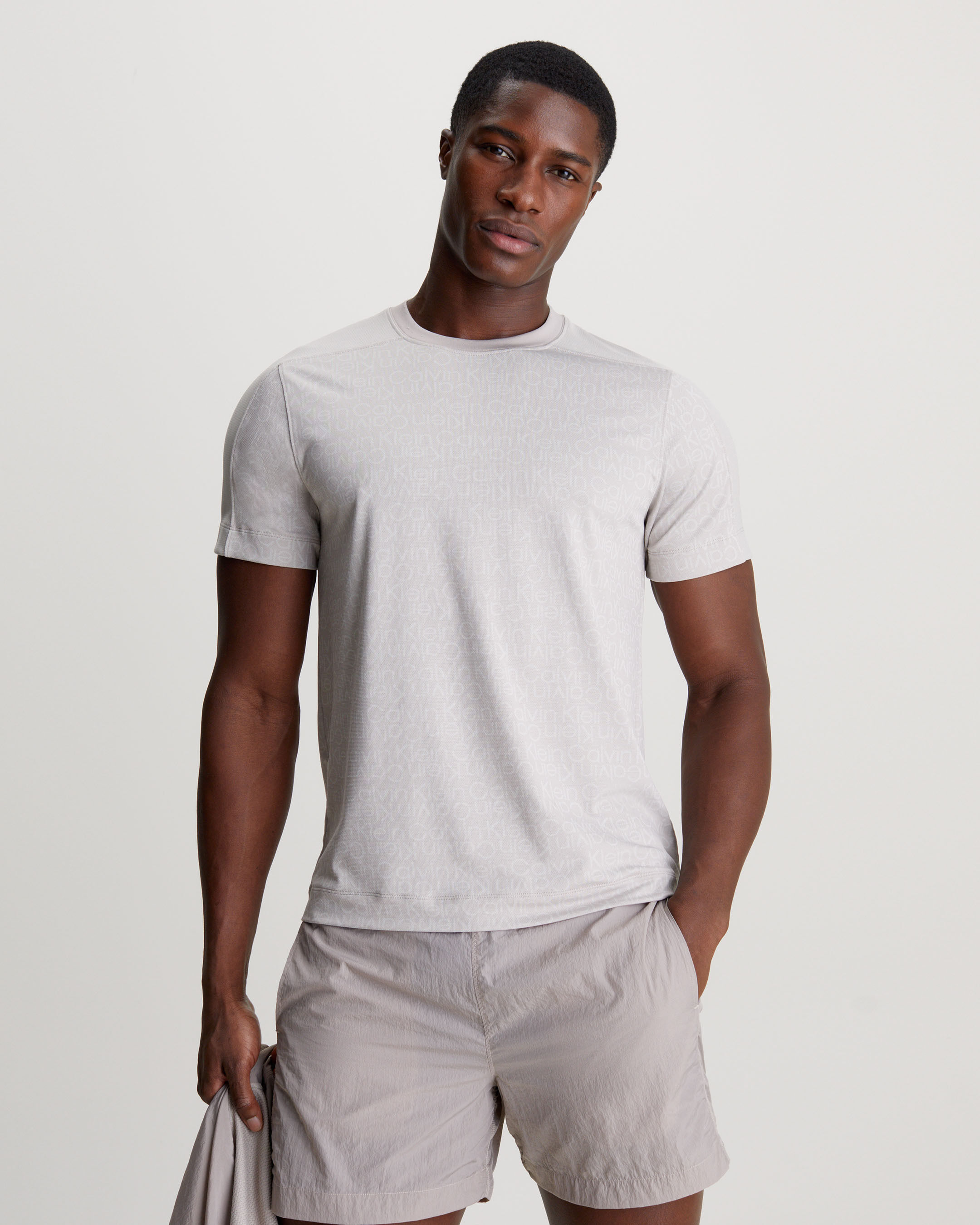Logo Mesh Gym T shirt grey Calvin Klein Malaysia