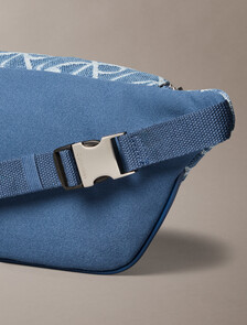 Denim Logo Jacquard Bum Bag, Denim JQD Medium Wash, hi-res