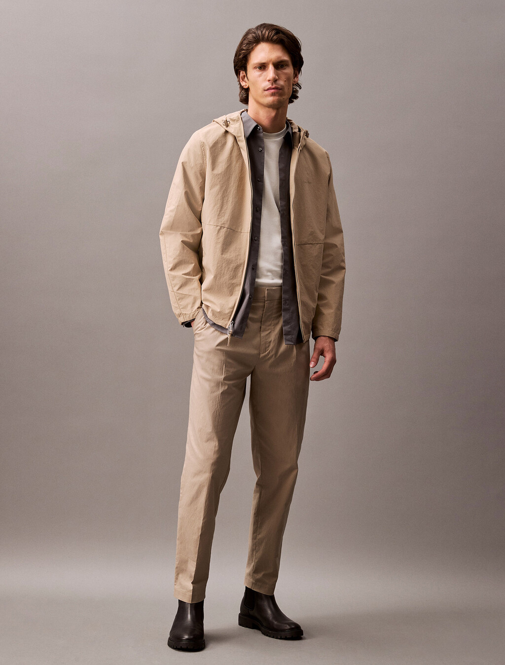 Tech Soft Touch Button-Down Shirt, Castlerock, hi-res