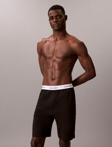 Icon Cotton Stretch Sleep Shorts, Black, hi-res