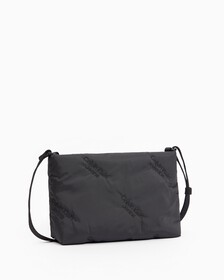Puffy All Over Embroidery Phone Crossbody, BLACK, hi-res