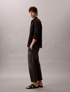 90's Tapered Cropped Jeans, TUMBLED BLACK, hi-res