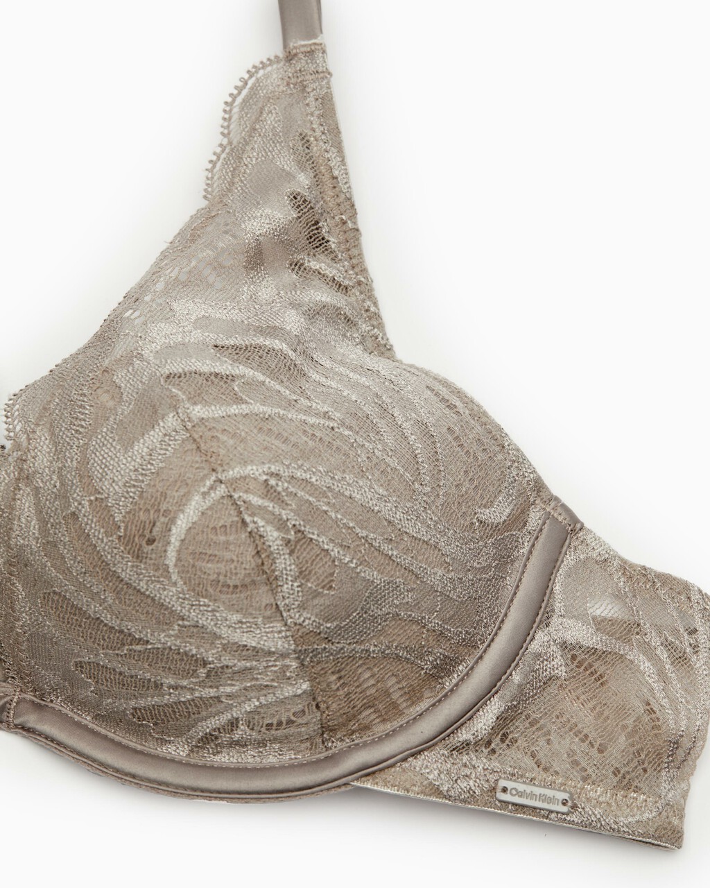 CK Black Bridal Lightly Lined Plunge Bra, Satellite, hi-res