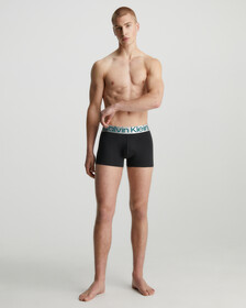 Steel Cotton 3 Pack Trunks, BLACK W/ SPECTRUM BLUE/DAPPLE GREY/ATLAN, hi-res