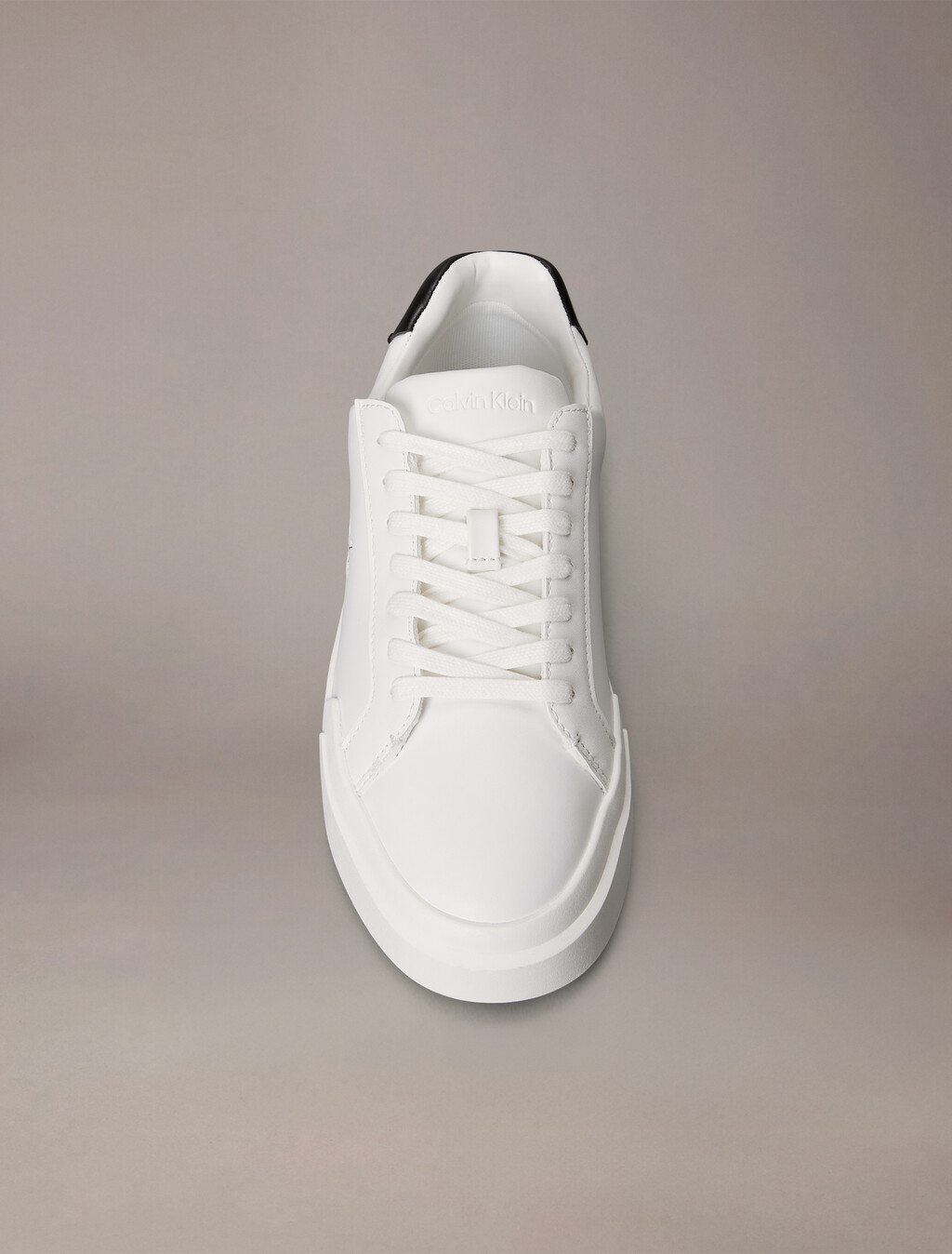 Leather Durable Traction NYC Trainers, White/Black/White, hi-res
