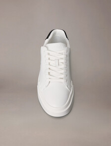 Leather Durable Traction NYC Trainers, White/Black/White, hi-res