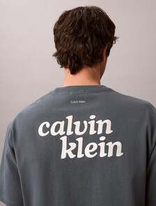 Relaxed High Pile Logo Tee, Dark Slate, hi-res