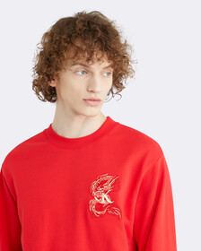 Year Of The Dragon Unisex Monogram Sweatshirt, Chinese Red, hi-res