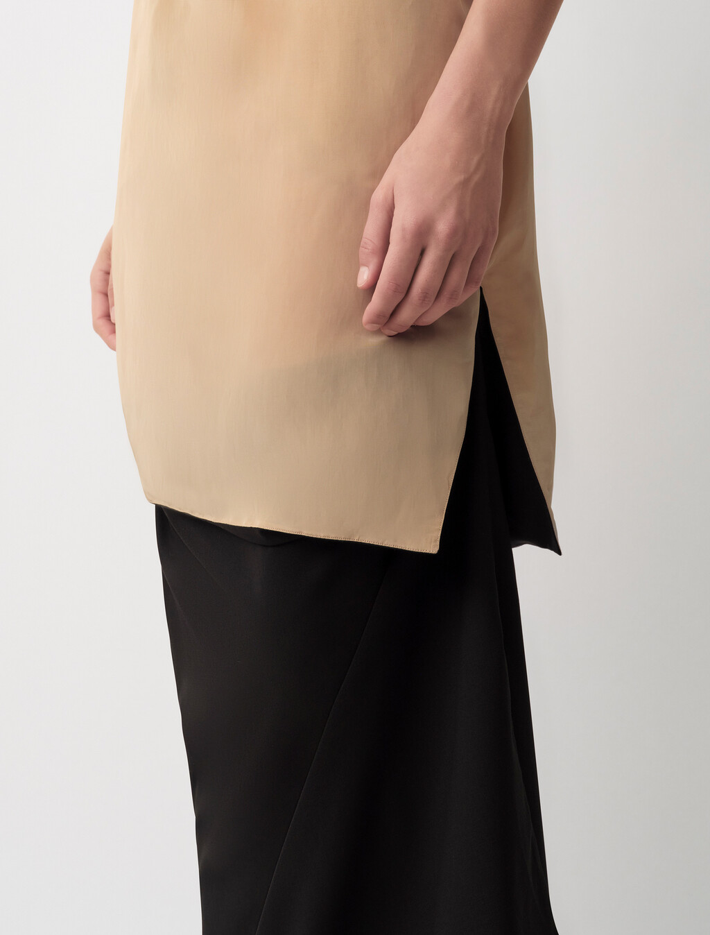 Sully Layered Midi Skirt, BLACK+ SAND, hi-res