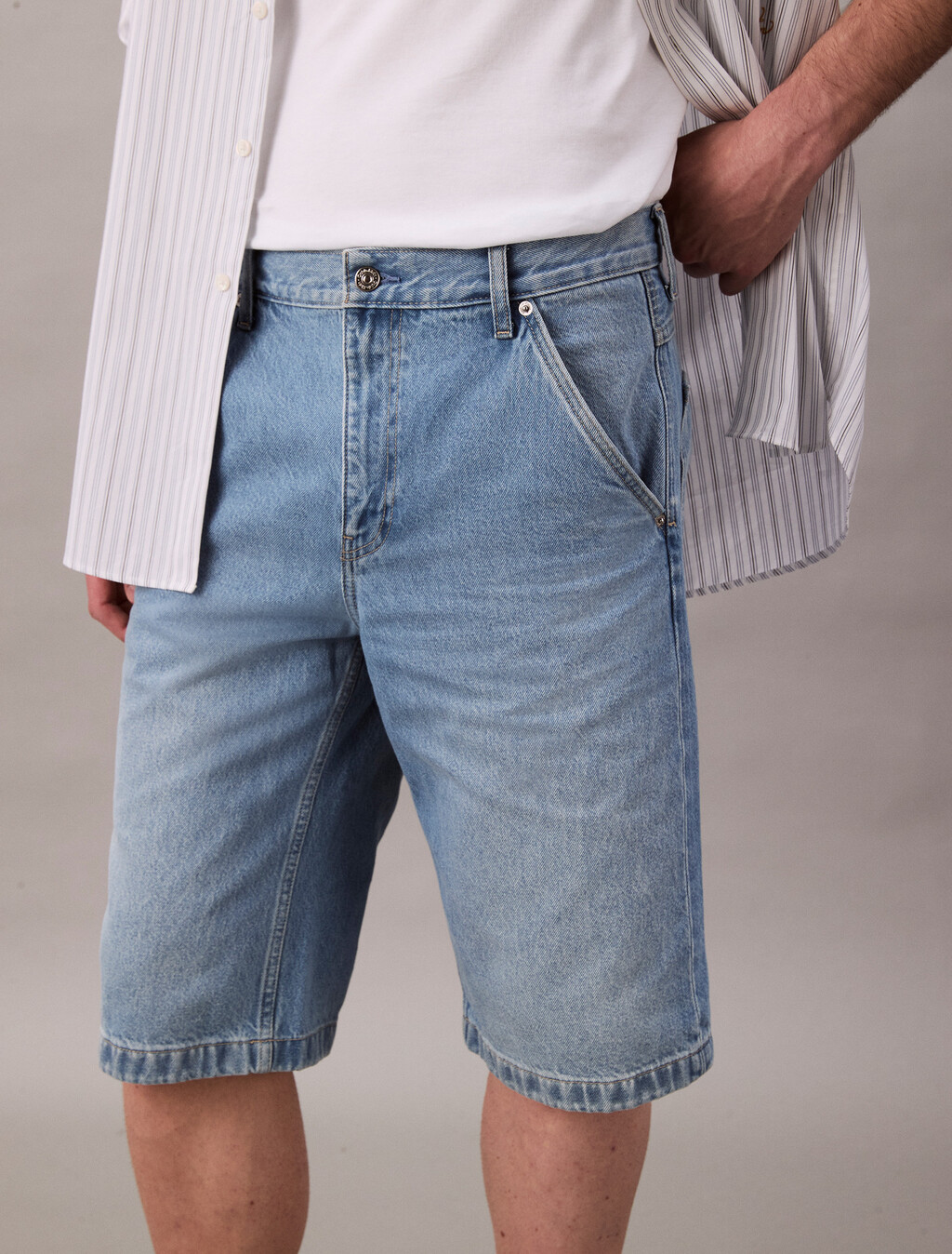 90's Carpenter Denim Shorts, REFLECTION BLUE, hi-res