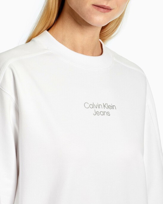 White On White Cropped Sweatshirt