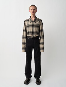 Blakely Plaid Button-Down Shirt, Black, hi-res