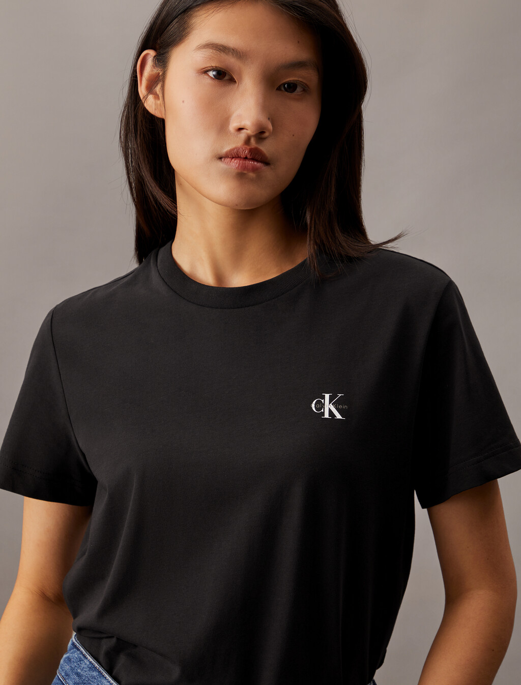 Monogram Crewneck Tee 2 Pack, Pack of 2 Black & White, hi-res