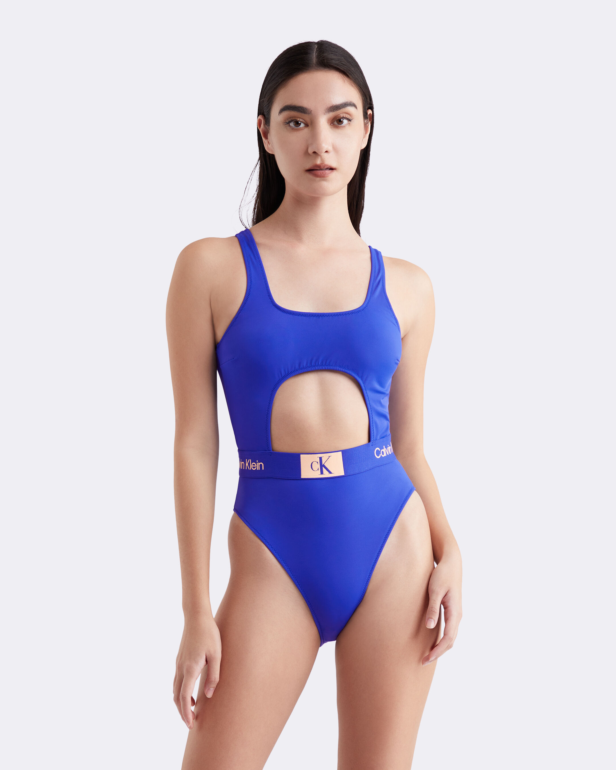 Blue calvin klein swimsuit top