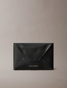 Leather Envelope Card Case, Black, hi-res