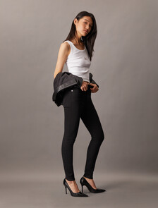 37.5 Mid Rise Black Skinny Jeans, CK CLASSIC BLACK, hi-res
