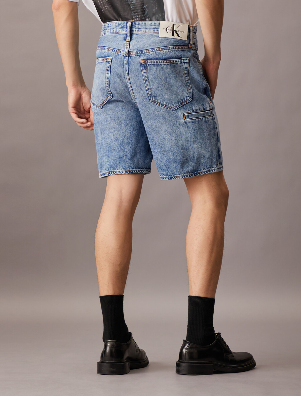 Cooling Straight Denim Shorts, Denim Light, hi-res
