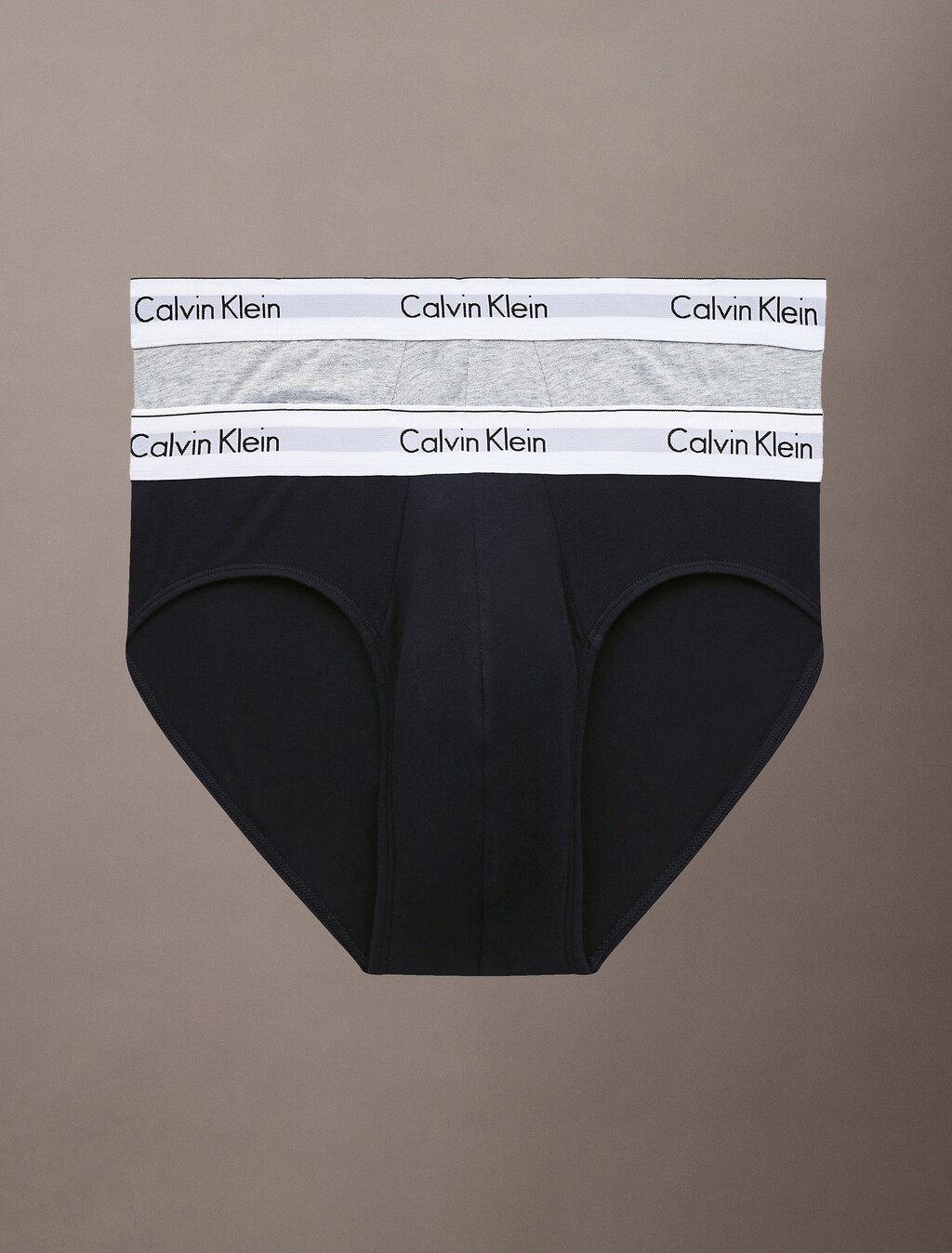 Icon Cotton Stretch Hip Brief - 2 Pack, 1 Grey Heather / 1 Black, hi-res