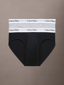 Icon Cotton Stretch Hip Brief - 2 Pack, 1 Grey Heather / 1 Black, hi-res