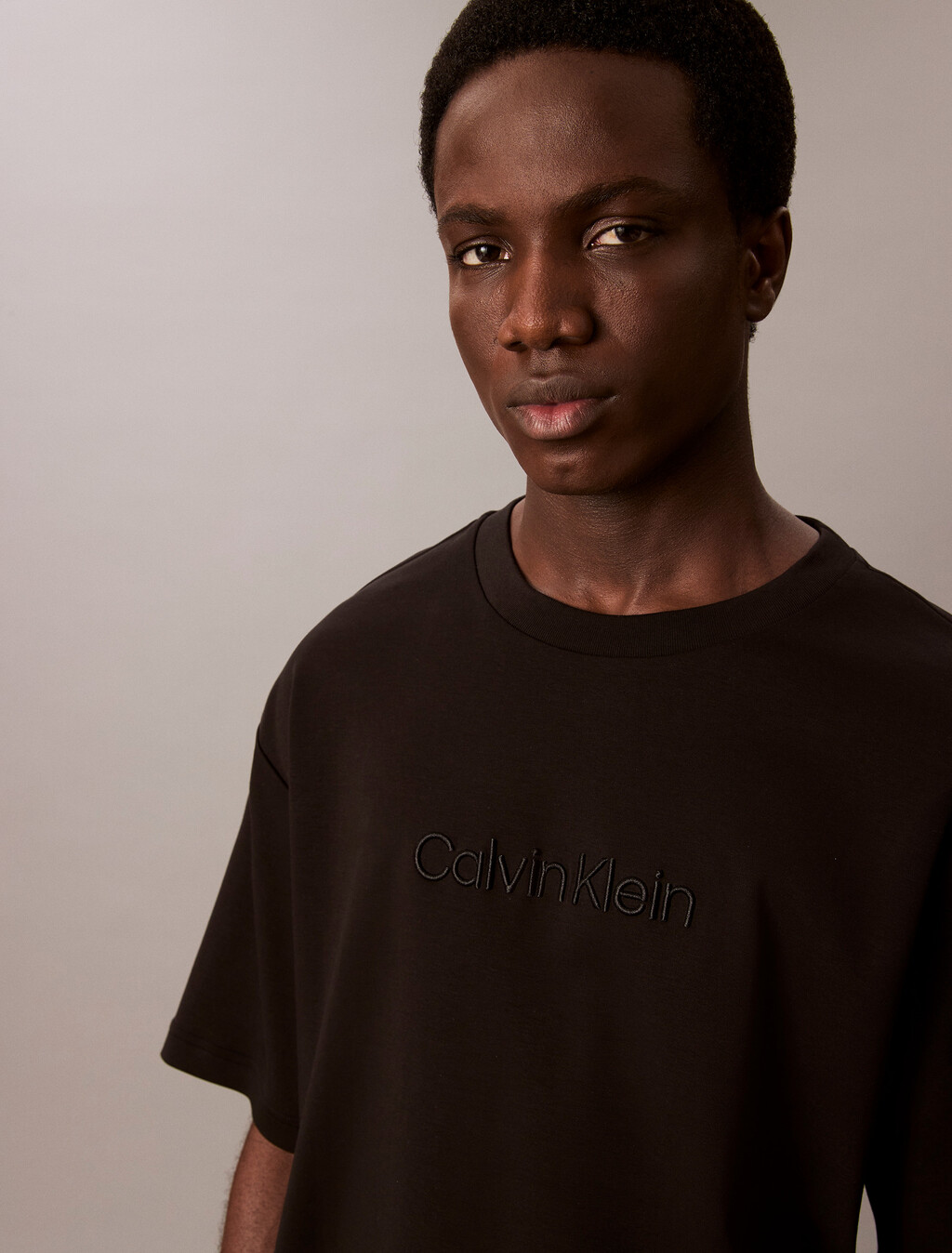 Calvin Klein Logo Tee, Black, hi-res