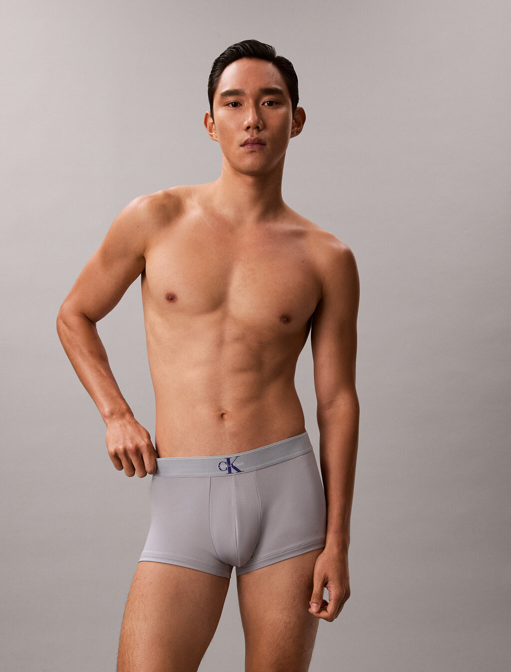 Graphic Monogram Low Rise Trunk, misty grey w/ blue river fog, hi-res