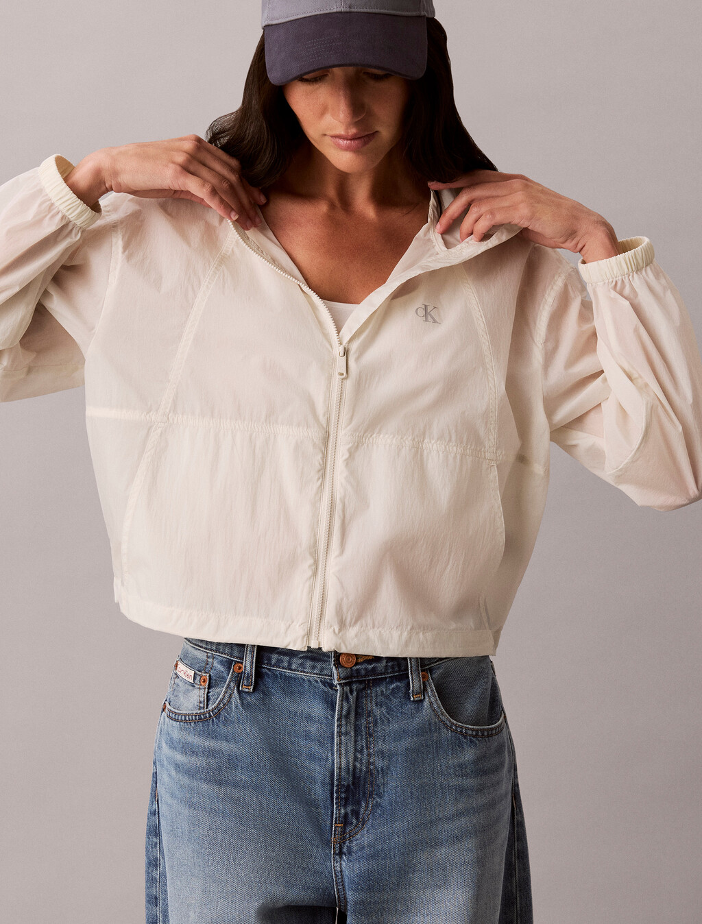 UPF Ultralight Short Windbreaker, Chalk, hi-res