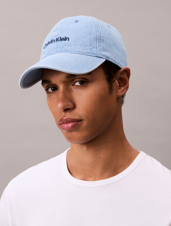 Embroidered Logo Denim Baseball Cap