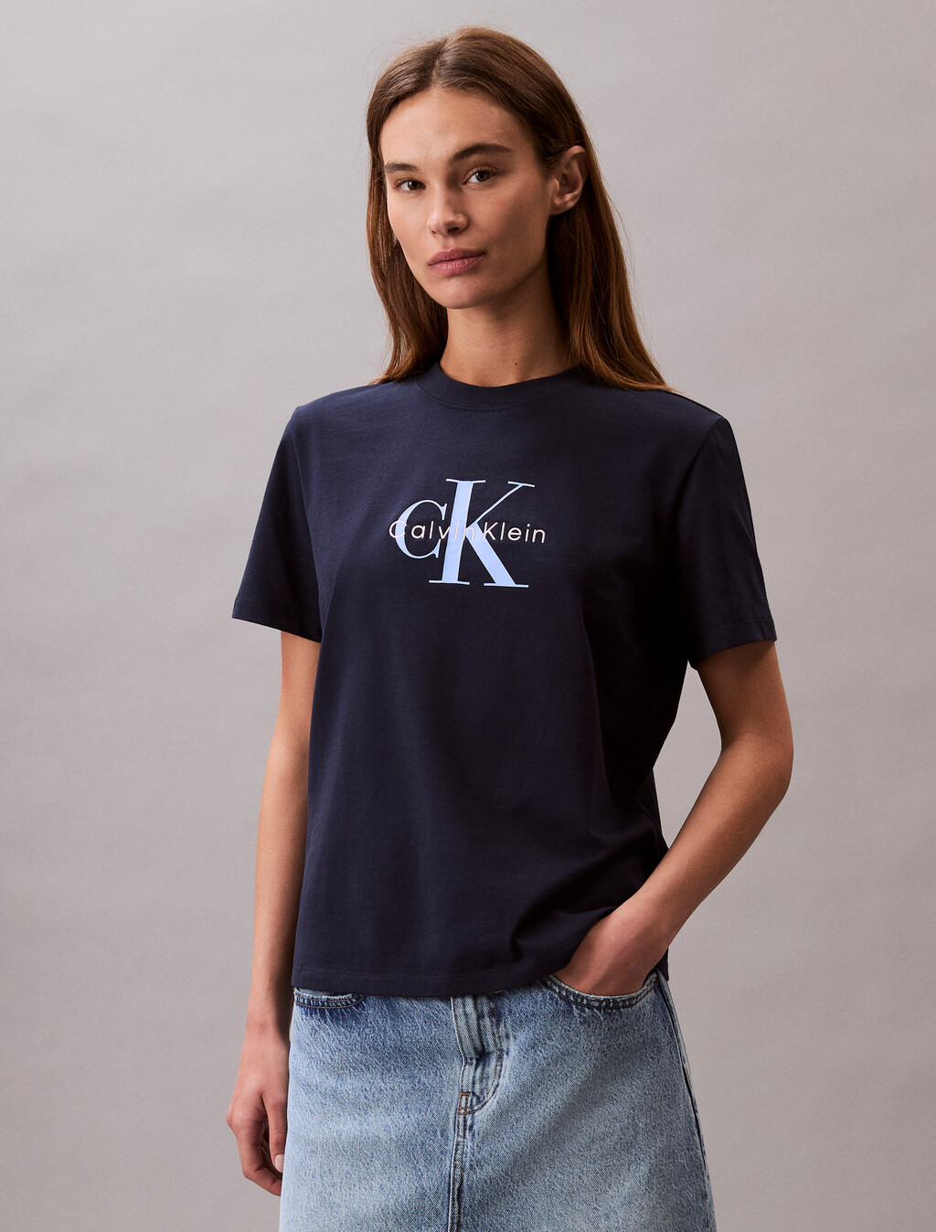 Monogram T-shirt, Dark Sapphire, hi-res