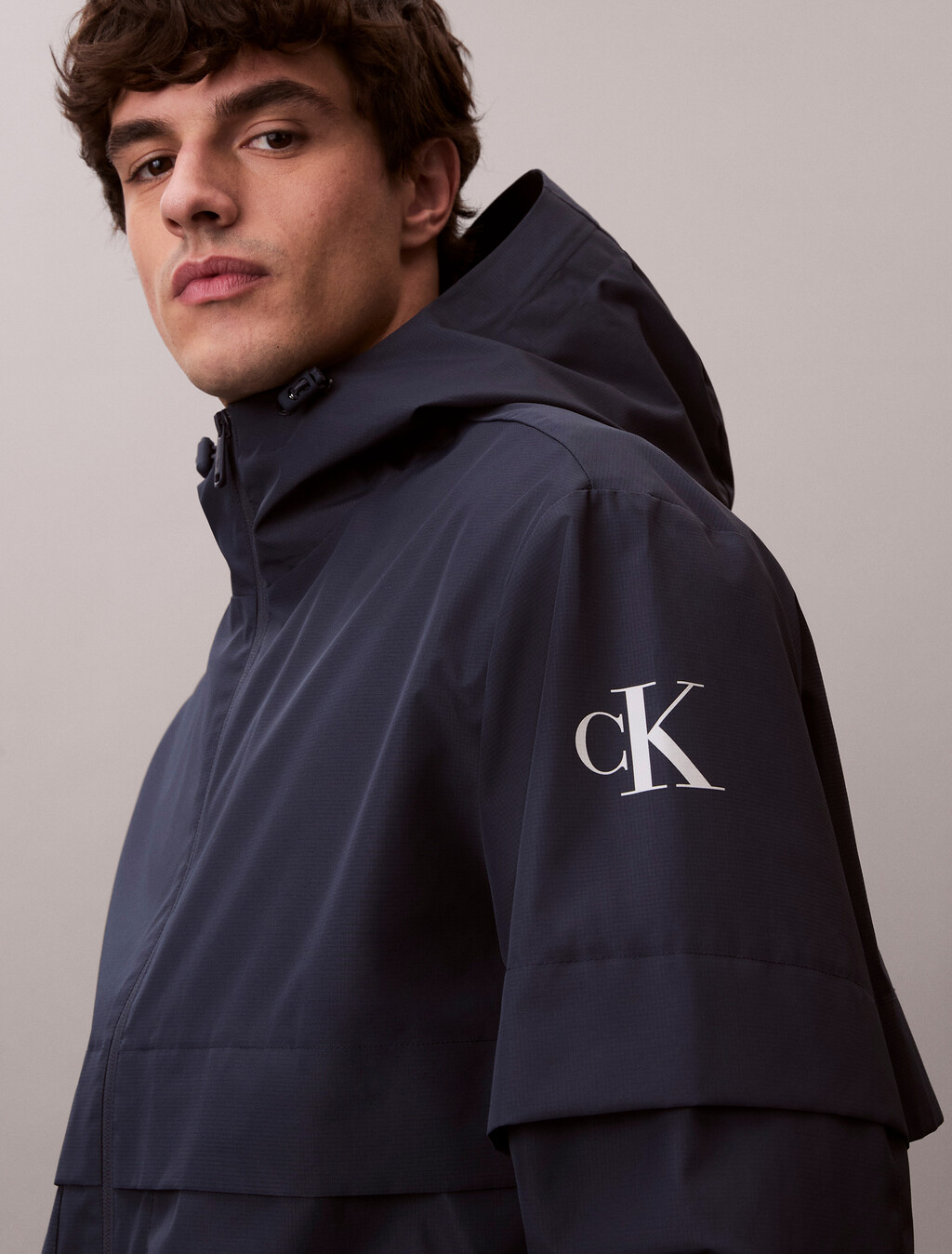 Hooded Ripstop Windbreaker, Blue Nights, hi-res
