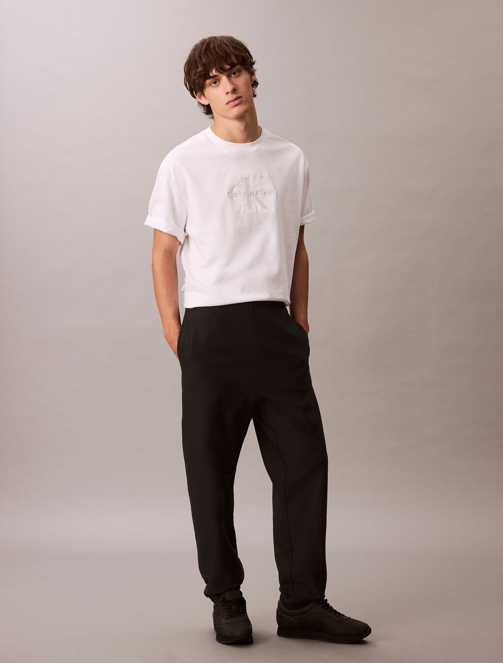 Premium Fleece Joggers, Black, hi-res