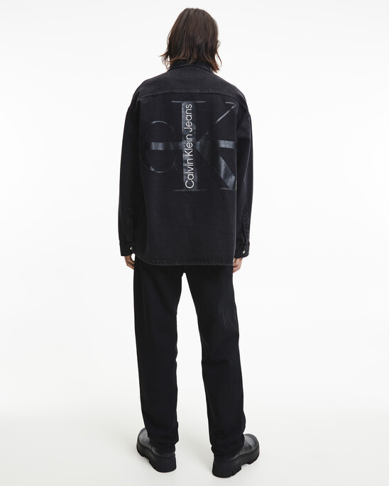 BLACK ARCHIVAL OVERSIZED SHIRT JACKET