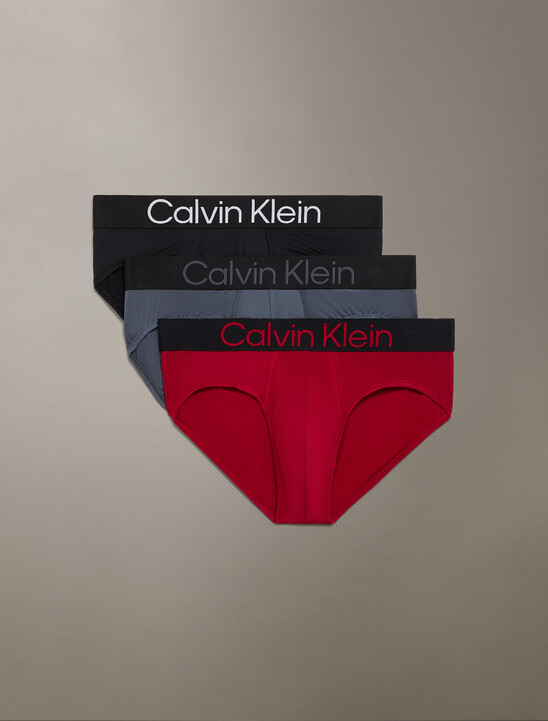 Microfiber Stretch Bold Logo Hip Brief 3 Pack