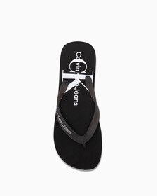 MONOGRAM FLIP FLOPS, Black, hi-res