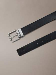 Casual Roller Buckle Reversible Belt 35MM, Black/CK Dark Brown/Antique Silver, hi-res