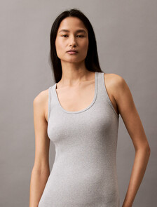 Rib Knit Slip Dress, BC06 Grey Heathers, hi-res