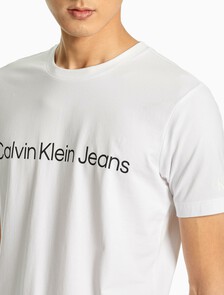 Institutional Logo Slim Tee, Bright White, hi-res