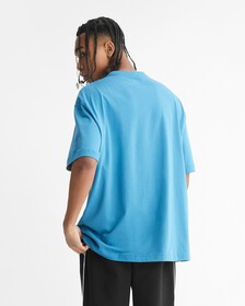 CALVIN LOGO CREW NECK TEE, FAIENCE-420CFG, hi-res