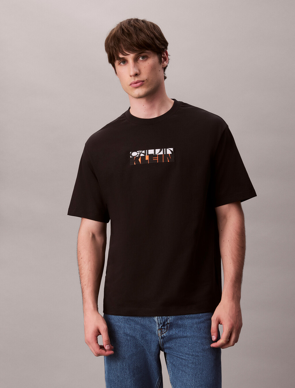 Block Logo Graphic Relaxed T-Shirt, Black, hi-res
