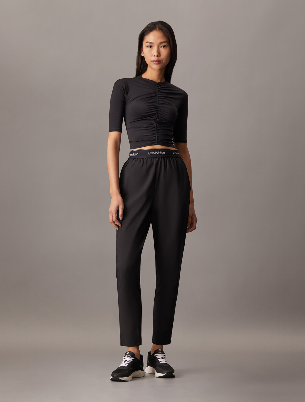Modern Sport High Rise Tapered Pants, Black Beauty, hi-res