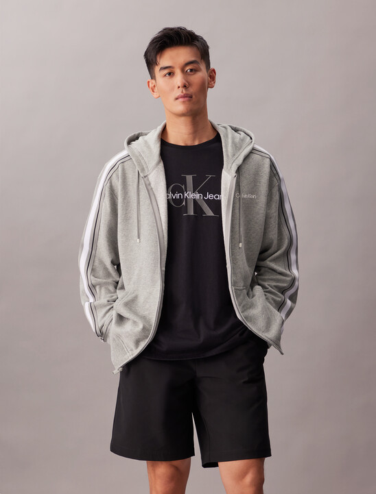 Cotton Blend French Terry Zip Hoodie