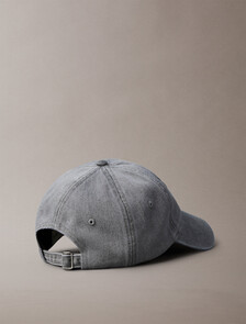 Large Monogram Denim Baseball Cap, DARK GREY WASH, hi-res